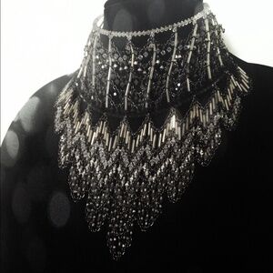 🖤🤍🖤 Erickson Beamon Swarovski crystal waterfall choker